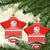 Bahrain Christmas Ceramic Ornament with Pearl Shell Design Red Snowflake Pattern and Holiday Lights - Wonder Print Shop