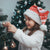 Bahrain Christmas Santa Hat with Pearl Shell Design Red Snowflake Pattern and Holiday Lights - Wonder Print Shop