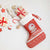 Bahrain Christmas Stocking with Pearl Shell Design Red Snowflake Pattern and Holiday Lights - Wonder Print Shop