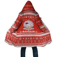 Bahrain Christmas Cloak with Pearl Shell Design Red Snowflake Pattern and Holiday Lights - Wonder Print Shop