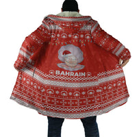 Bahrain Christmas Cloak with Pearl Shell Design Red Snowflake Pattern and Holiday Lights - Wonder Print Shop