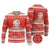 Bahrain Christmas Ugly Christmas Sweater with Pearl Shell Design Red Snowflake Pattern and Holiday Lights - Wonder Print Shop