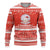 Bahrain Christmas Ugly Christmas Sweater with Pearl Shell Design Red Snowflake Pattern and Holiday Lights - Wonder Print Shop