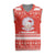 Bahrain Christmas Knitted V-Neck Vest with Pearl Shell Design Red Snowflake Pattern and Holiday Lights - Wonder Print Shop