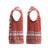 Bahrain Christmas Knitted V-Neck Vest with Pearl Shell Design Red Snowflake Pattern and Holiday Lights - Wonder Print Shop
