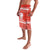 Bahrain Christmas Lavalava with Pearl Shell Design Red Snowflake Pattern and Holiday Lights - Wonder Print Shop