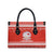 Bahrain Christmas Leather Bag with Pearl Shell Design Red Snowflake Pattern and Holiday Lights - Wonder Print Shop