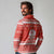 Bahrain Christmas Long Sleeve Polo Shirt with Pearl Shell Design Red Snowflake Pattern and Holiday Lights - Wonder Print Shop