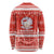 Bahrain Christmas Long Sleeve Shirt with Pearl Shell Design Red Snowflake Pattern and Holiday Lights - Wonder Print Shop