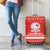 Bahrain Christmas Luggage Cover with Pearl Shell Design Red Snowflake Pattern and Holiday Lights - Wonder Print Shop
