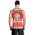 Bahrain Christmas Men Tank Top with Pearl Shell Design Red Snowflake Pattern and Holiday Lights - Wonder Print Shop