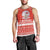 Bahrain Christmas Men Tank Top with Pearl Shell Design Red Snowflake Pattern and Holiday Lights - Wonder Print Shop