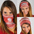 Bahrain Christmas Neck Gaiter with Pearl Shell Design Red Snowflake Pattern and Holiday Lights - Wonder Print Shop