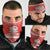 Bahrain Christmas Neck Gaiter with Pearl Shell Design Red Snowflake Pattern and Holiday Lights - Wonder Print Shop