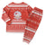 Bahrain Christmas Pajama Set with Pearl Shell Design Red Snowflake Pattern and Holiday Lights - Wonder Print Shop