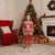 Bahrain Christmas Pajama Set with Pearl Shell Design Red Snowflake Pattern and Holiday Lights - Wonder Print Shop