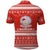 Bahrain Christmas Polo Shirt with Pearl Shell Design Red Snowflake Pattern and Holiday Lights - Wonder Print Shop
