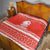 Bahrain Christmas Quilt with Pearl Shell Design Red Snowflake Pattern and Holiday Lights - Wonder Print Shop