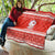 Bahrain Christmas Quilt with Pearl Shell Design Red Snowflake Pattern and Holiday Lights - Wonder Print Shop