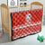 Bahrain Christmas Quilt with Pearl Shell Design Red Snowflake Pattern and Holiday Lights - Wonder Print Shop