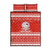 Bahrain Christmas Quilt Bed Set with Pearl Shell Design Red Snowflake Pattern and Holiday Lights - Wonder Print Shop