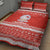 Bahrain Christmas Quilt Bed Set with Pearl Shell Design Red Snowflake Pattern and Holiday Lights - Wonder Print Shop