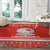 Bahrain Christmas Round Carpet with Pearl Shell Design Red Snowflake Pattern and Holiday Lights - Wonder Print Shop