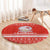 Bahrain Christmas Round Carpet with Pearl Shell Design Red Snowflake Pattern and Holiday Lights - Wonder Print Shop