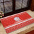 Bahrain Christmas Rubber Doormat with Pearl Shell Design Red Snowflake Pattern and Holiday Lights - Wonder Print Shop