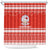 Bahrain Christmas Shower Curtain with Pearl Shell Design Red Snowflake Pattern and Holiday Lights - Wonder Print Shop