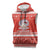 Bahrain Christmas Sleeveless Hoodie with Pearl Shell Design Red Snowflake Pattern and Holiday Lights - Wonder Print Shop