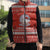 Bahrain Christmas Sleeveless Puffer Jacket with Pearl Shell Design Red Snowflake Pattern and Holiday Lights - Wonder Print Shop