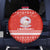 Bahrain Christmas Spare Tire Cover with Pearl Shell Design Red Snowflake Pattern and Holiday Lights - Wonder Print Shop