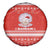 Bahrain Christmas Spare Tire Cover with Pearl Shell Design Red Snowflake Pattern and Holiday Lights - Wonder Print Shop
