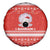 Bahrain Christmas Spare Tire Cover with Pearl Shell Design Red Snowflake Pattern and Holiday Lights - Wonder Print Shop
