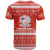Bahrain Christmas T Shirt with Pearl Shell Design Red Snowflake Pattern and Holiday Lights - Wonder Print Shop