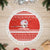 Bahrain Christmas Tree Skirt with Pearl Shell Design Red Snowflake Pattern and Holiday Lights - Wonder Print Shop