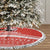 Bahrain Christmas Tree Skirt with Pearl Shell Design Red Snowflake Pattern and Holiday Lights - Wonder Print Shop