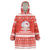 Bahrain Christmas Wearable Blanket Hoodie with Pearl Shell Design Red Snowflake Pattern and Holiday Lights - Wonder Print Shop