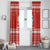 Bahrain Christmas Window Curtain with Pearl Shell Design Red Snowflake Pattern and Holiday Lights - Wonder Print Shop