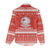 Bahrain Christmas Women Casual Shirt with Pearl Shell Design Red Snowflake Pattern and Holiday Lights - Wonder Print Shop