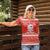 Bahrain Christmas Women Polo Shirt with Pearl Shell Design Red Snowflake Pattern and Holiday Lights - Wonder Print Shop