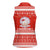 Bahrain Christmas Women Sleeveless Polo Shirt with Pearl Shell Design Red Snowflake Pattern and Holiday Lights - Wonder Print Shop