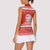 Bahrain Christmas Women Sleeveless Polo Shirt with Pearl Shell Design Red Snowflake Pattern and Holiday Lights - Wonder Print Shop