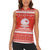 Bahrain Christmas Women Sleeveless Polo Shirt with Pearl Shell Design Red Snowflake Pattern and Holiday Lights - Wonder Print Shop