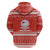 Bahrain Christmas Zip Hoodie with Pearl Shell Design Red Snowflake Pattern and Holiday Lights - Wonder Print Shop