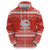 Bahrain Christmas Zip Hoodie with Pearl Shell Design Red Snowflake Pattern and Holiday Lights - Wonder Print Shop