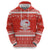Bahrain Christmas Zip Hoodie with Pearl Shell Design Red Snowflake Pattern and Holiday Lights - Wonder Print Shop