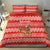 Bahrain Christmas Bedding Set with Santa Riding Camel Red Geometric Pattern and Festive Design - Wonder Print Shop