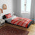 Bahrain Christmas Bedding Set with Santa Riding Camel Red Geometric Pattern and Festive Design - Wonder Print Shop